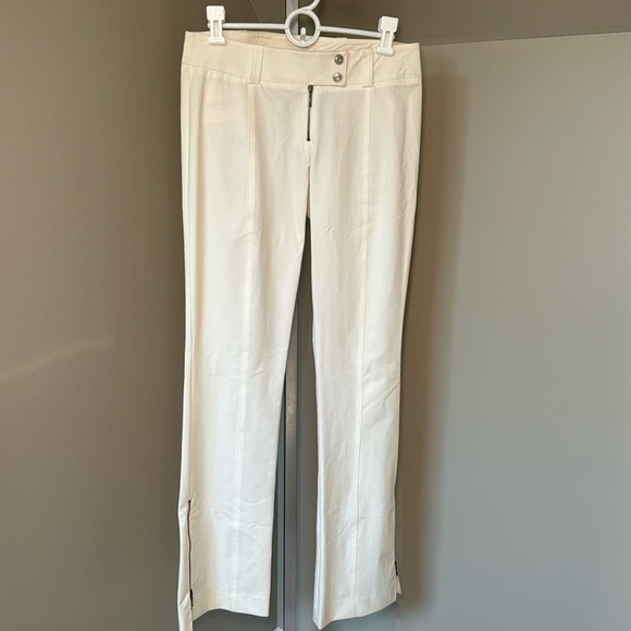 NWT Guess Collection‎ women’s size 4 off white trousers with zip detail at ankle - Picture 1 of 6
